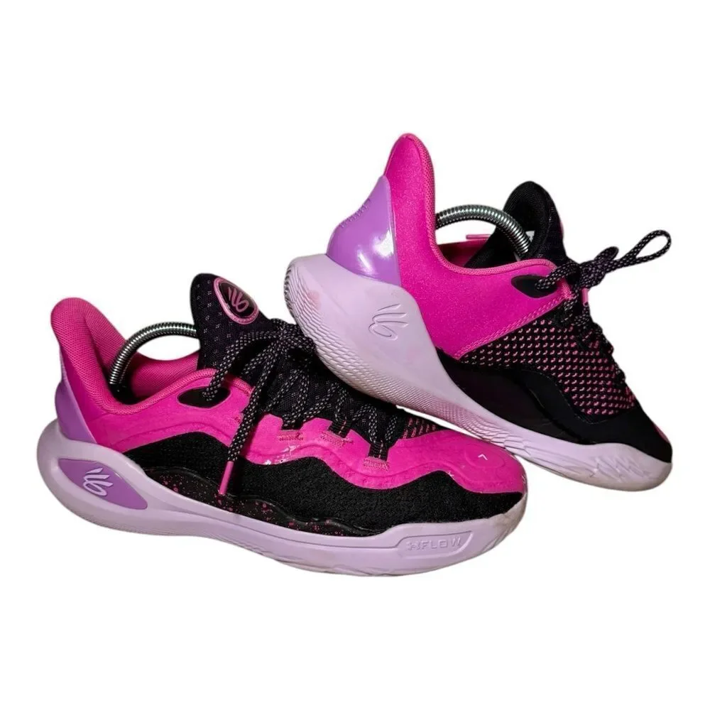 Under Armour Curry 11 'Girl Dad' Pink Purple Black Basketball Sneakers Men’s 9.5